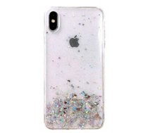 Fusion Glue Glitter Back Case Silikona Aizsargapvalks Priekš Apple iPhone 12 Pro Max Caurspīdīgs