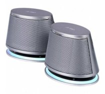 Multimedia - Speaker F&D V620 Plus Silver 4w(2w*2), 1.5'' full range Neodymium driver, With bottom radiator design for springy bass (AAS Technology), Powered by USB