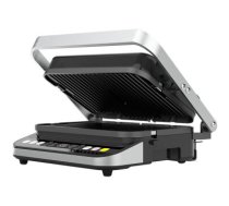 Contact grill;220-240V 2000W;Six program for beef, fish, chicken, sausage, humburg, baconReversible grill plate with non-stick coating; Brushed stainless steel housing;Grill plate heating together or heating separately;embossed logo;1M black