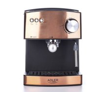 Adler Espresso coffee machine AD 4404r Pump pressure 15 bar, Built-in milk frother, Semi-automatic, 850 W, Red