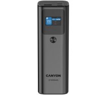 CANYON PB-2010, allowed for air travel power bank 27000mAh/97.2Wh Li-poly battery, in/out:2xUSB-C PD3.1 140W, out:USB-A QC 3.0 22.5W,TFT display,Dark Grey