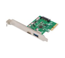 DIGITUS PCIe card, USB-C 3.1 Gen 2, 10Gpbs, USB-A 3.1