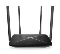 Mercusys AC1200 Wireless Dual Band Gigabit Router AC12G 802.11ac, 300+867 Mbit/s, 10/100/1000 Mbit/s, Ethernet LAN (RJ-45) ports 3, MU-MiMO No, Antenna type 4xFixed, Black