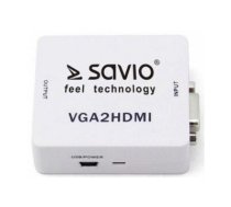 Savio VGA – HDMI Full HD | 1080p 60Hz Converter| Adapter