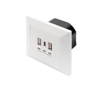 DIGITUS Socket with USB A & USB-C Ports, flush mounted Digitus