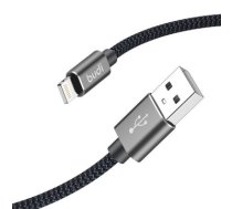 USB-A to Lightning Cable Budi 206L|2M 2.4A 2M (black)