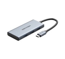 Vention USB-C to HDMI/USB 3.0x3/SD/TF Docking Station Aluminum Alloy Type 0.15M Gray