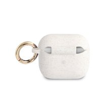 GUA3SGGEH Guess Glitter Printed Logo Silicone Case for Airpods 3 White