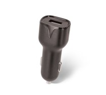 Setty car charger 1x USB 2,4A black + USB-C cable 1,0 m