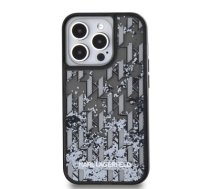 Karl Lagerfeld Liquid Glitter Monogram Gradient Case for iPhone 14 Pro Max Black