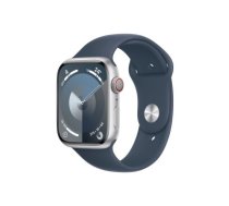 Apple Watch Series?9 GPS + Cellular 45mm Silver Aluminium Case with Storm Blue Sport Band - M/L Apple