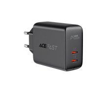 Acefast charger 2x USB Type C 40W, PPS, PD, QC 3.0, AFC, FCP black (A9 black)