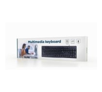 Gembird Multimedia Keyboard KB-UM-107 USB Keyboard, Wired, US, Black