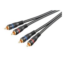 Goobay 50032 Stereo RCA cable 2x RCA, double shielded, 1.5 m