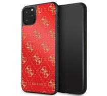 Guess GUHCN654GGPRE iPhone 11 Pro Max czerwony|red hard case 4G Double Layer Glitter