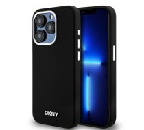 DKNY DKHMP15LSMCHLK iPhone 15 Pro 6.1" czarny|black hardcase Liquid Silicone Small Metal Logo MagSafe