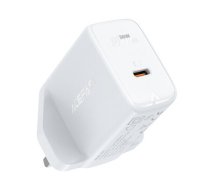 Acefast GaN wall charger (UK plug) USB Type C 30W, Power Delivery, PPS, Q3 3.0, AFC, FCP white (A24 UK white)