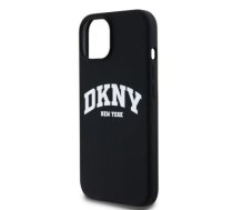 DKNY DKHMP12MSNYACH iPhone 12|12 Pro 6.1" czarny|black hardcase Liquid Silicone White Printed Logo MagSafe