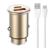 LDNIO C506Q USB, USB-C Car charger + MicroUSB Cable