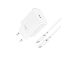 XO wall charger CE15 PD 20W 1x USB-C white + USB-C - USB-C cable