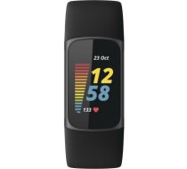 Fitbit Charge 5 Fitness tracker, GPS (satellite), AMOLED, Touchscreen, Heart rate monitor, Activity monitoring 24/7, Waterproof, Bluetooth, Black/Graphite