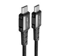 Acefast cable USB Type C - USB Type C 1.2m, 60W (20V / 3A) black (C1-03 black)