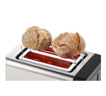 Bosch DesignLine Toaster TAT4P420 Power 970 W, Number of slots 2, Housing material Stainless Steel, Stainless steel/Black