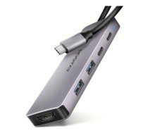 Axagon HMC-5H60 laptop dock/port replicator Docking USB 3.2 Gen 1 (3.1 Gen 1) Type-C Grey