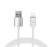 Cable Magnetic Type 1 - USB to Lightning - with detachable plug Iphone 5|6||7|8|X 1 Meter SILVER (blister pack)