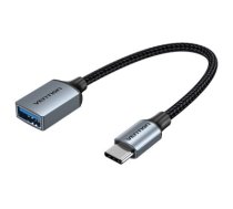Vention USB 3.0 C Male to A Female OTG Cable 0.15M Gray Aluminum Alloy Type