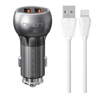 LDNIO C503Q 2USB Car charger + Lightning Cable