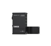 Teltonika TSW030 Unmanaged 8 ETH ports Ethernet Switch, 2-pin industrial DC power socket, 7 – 57 VDC, Integrated DIN rail bracket