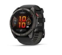 fenix 8 Pro 51 mm, LTE, AMOLED, Sapphire, Carbon grey DLC titanium with Black/pebble grey silicone b