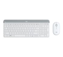Logitech MK470 keyboard RF Wireless QWERTY Danish,Finnish,Norwegian,Swedish Silver,White