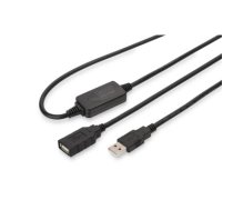 Digitus Active USB 2.0 Repeater/Extension Cable DA-73100-1 10 m, Black