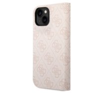 Guess PC/TPU 4G Metal Camera Outline Book Case for iPhone 14 Plus Pink