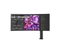 LG Curved Monitor with Ergo Stand 38WQ88C-W 38 ", IPS, UHD, 3840 x 1600, 21:9, 5 ms, 300 cd/m², 60 Hz, HDMI ports quantity 2