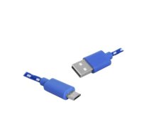 PS USB-microUSB kabelis, 1 m, zils.