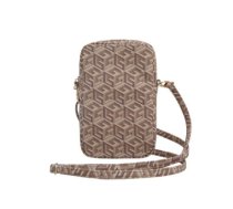 Guess PU G Cube Wallet Phone Bag Zipper Brown