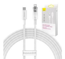 Fast Charging cable Baseus USB-C to Lightning Explorer Series 2m, 20W (white)