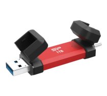 Silicon Power DS72 | 1000 GB | USB Type-A/USB Type-C 3.2 Gen 2 | Red