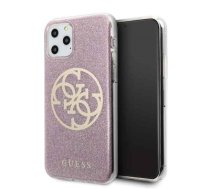Guess GUHCN58PCUGLPI iPhone 11 Pro różowy|pink hard case 4G Circle Glitter