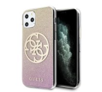 Guess GUHCN65PCUGLPGG iPhone 11 Pro Max różowo-złoty|gold pink hard case Glitter Gradient 4G Circle Logo