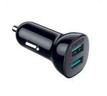 Choetech car charger 2x USB Quick Charge 3.0 30W 2,4A black (C0051)