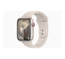 Apple Apple Watch Series 9 GPS 45mm Starlight Aluminium Case with Starlight Sport Band - S/M