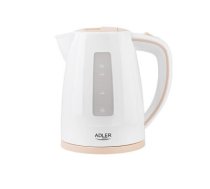 Adler Kettle AD 1264 Standard, 2200 W, 1.7 L, Plastic, White, 360° rotational base