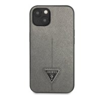 Guess PU Saffiano Triangle Case for iPhone 13 mini Silver