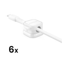 Joyroom JR-ZS368 magnetic cable organizer - white (6 pcs.)