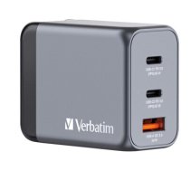 Verbatim GNC-65 GaN Charger 65W with 2 x USB-C PD 65W / 1 x USB-A QC 3.0 (EU/UK/US)