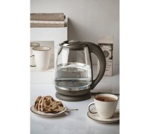 Adler Kettle AD 1286 Standard, 2200 W, 2 L, Plastic/ glass, Grey/ transparent, 360° rotational base